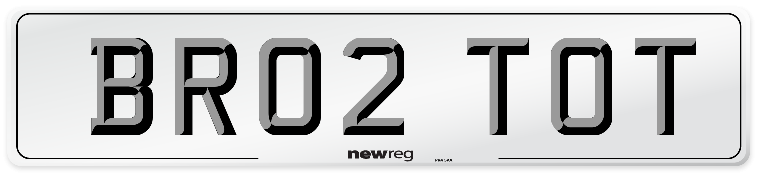 BR02 TOT Number Plate from New Reg